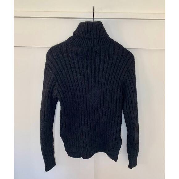 Akep Turtleneck Sweater in Black Size 44 Knit Ribbed Outdoor Classic Warmer - Picture 2 of 3